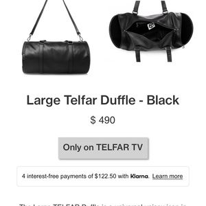 Telfar Black Large Duffle
